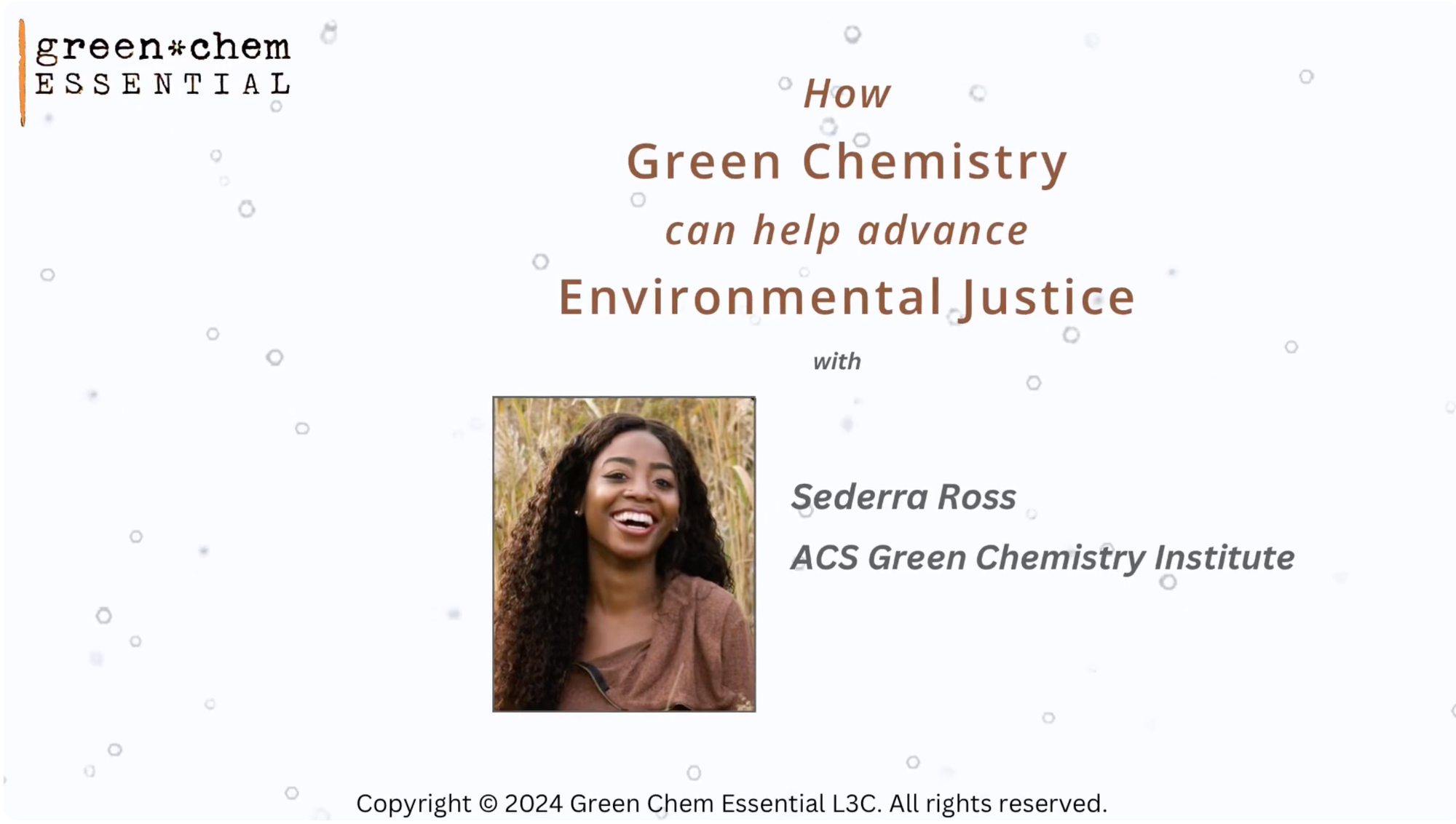 How Green Chemistry Can Help Advance Environmental Justice